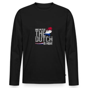 Netherlands - Men's Premium Organic Long Sleeve Shirt - black - Front - Nico (187cm)
