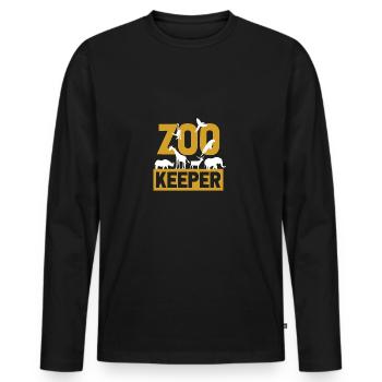 Tierpfleger - Männer Premium Bio Langarmshirt - Schwarz - Vorne - Nico (187cm)