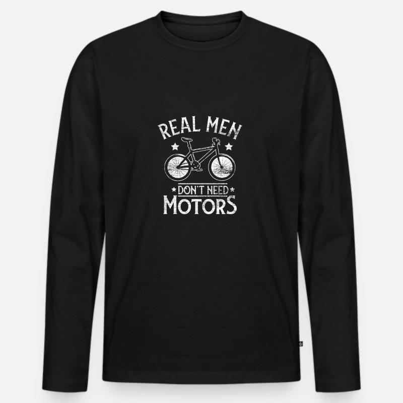 Rad Männer - Männer Premium Bio Langarmshirt - Schwarz