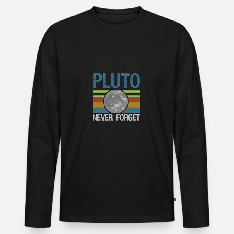Pluto - Männer Premium Bio Langarmshirt - Schwarz