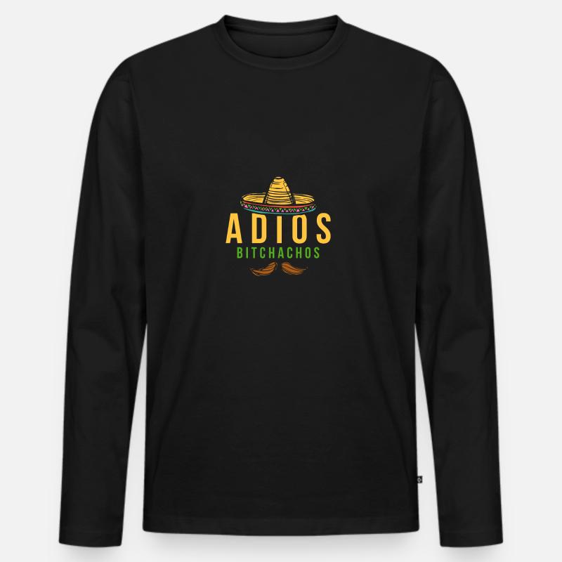 Mexiko - Männer Premium Bio Langarmshirt - Schwarz
