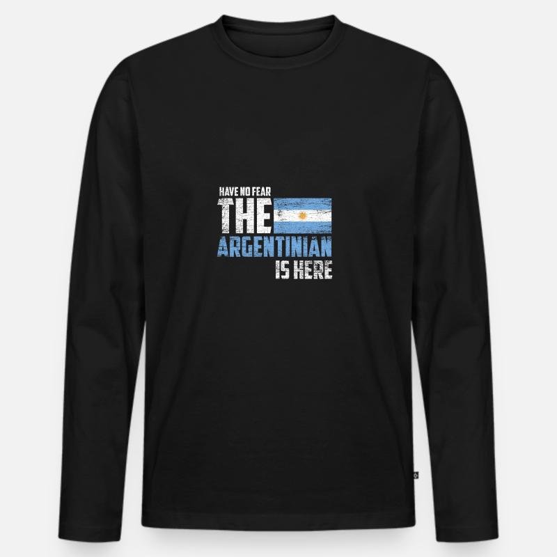 Argentinien Argentinier - Männer Premium Bio Langarmshirt - Schwarz