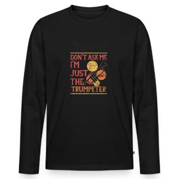 Trompete Trompeter - Männer Premium Bio Langarmshirt - Schwarz - Vorne - Nico (187cm)