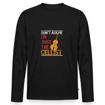 Cello Orchestra - Men's Premium Organic Long Sleeve Shirt - black - Front - Nico (187cm)