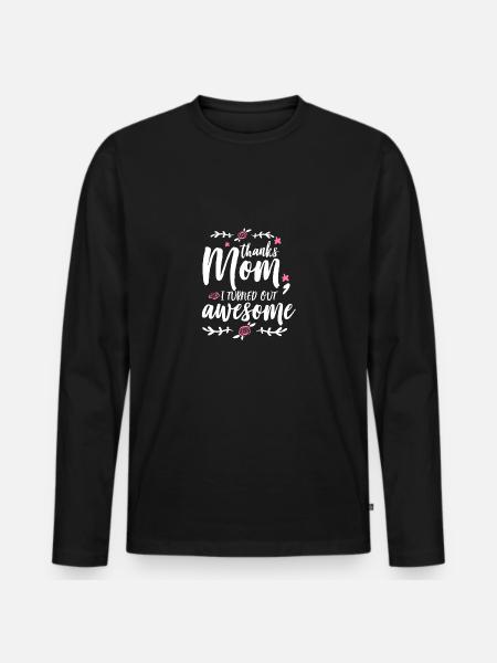 Mutter Selbstbewusstsein - Männer Premium Bio Langarmshirt - Schwarz
