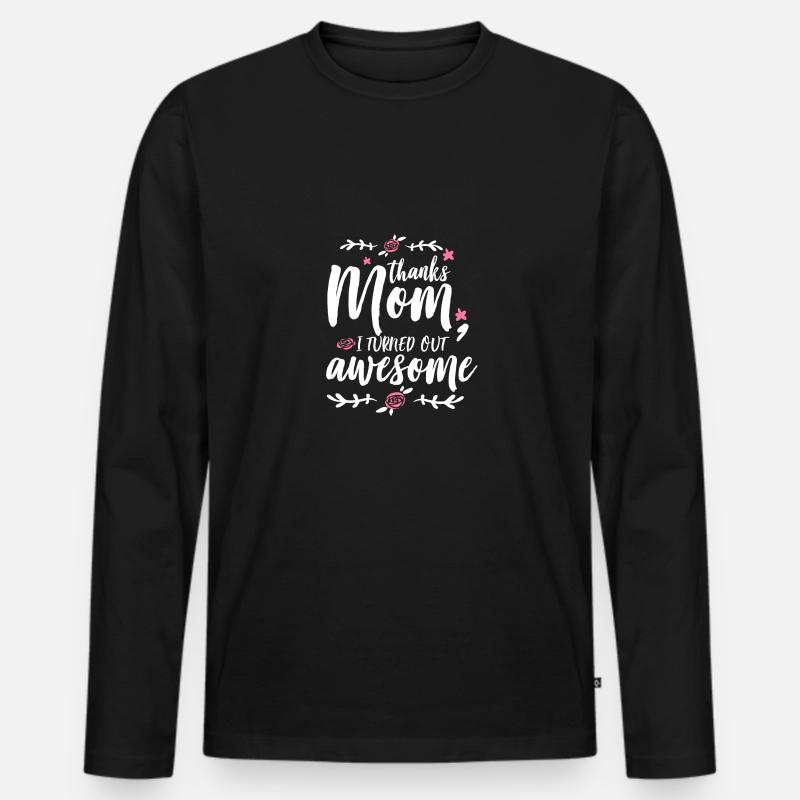 Mutter Selbstbewusstsein - Männer Premium Bio Langarmshirt - Schwarz