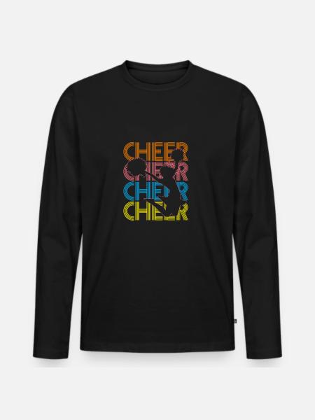 Cheerleading Pompoms - Männer Premium Bio Langarmshirt - Schwarz