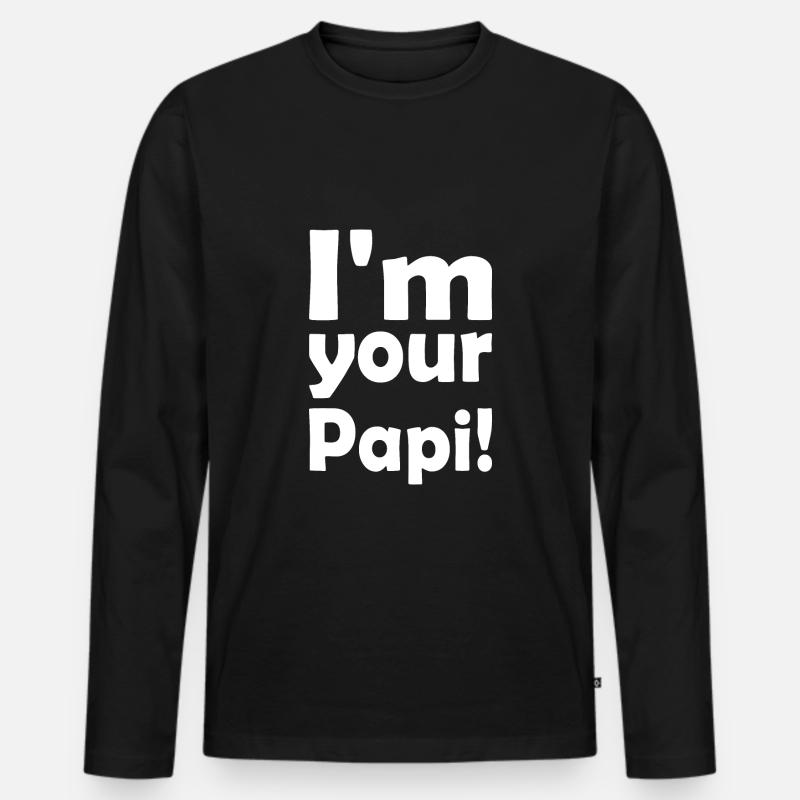Im your papi - Männer Premium Bio Langarmshirt - Schwarz