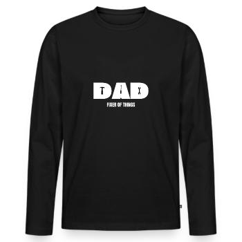 Dad, fixer of things Vatertag Geschenk - Männer Premium Bio Langarmshirt - Schwarz - Vorne - Nico (187cm)