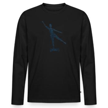 Aerobic Fitness Women Fitness Training Aerobics - Men's Premium Organic Long Sleeve Shirt - black - Front - Nico (187cm)