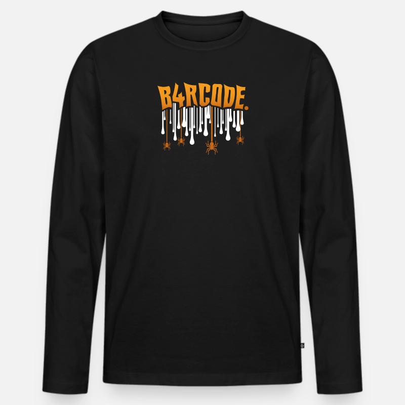 B4RCODE. Halloween - Männer Premium Bio Langarmshirt - Schwarz