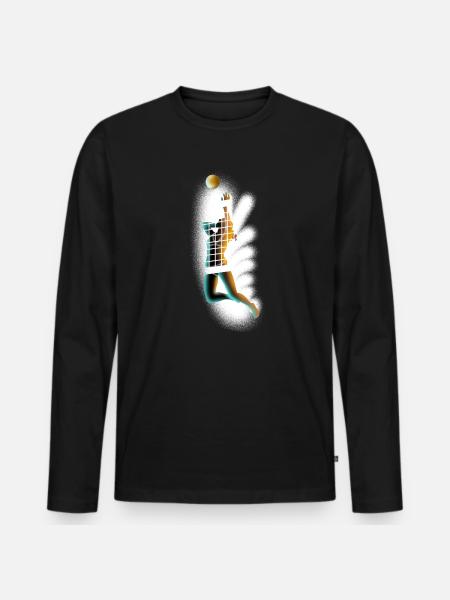 volleyball - T-shirt manches longues Premium bio Homme - noir