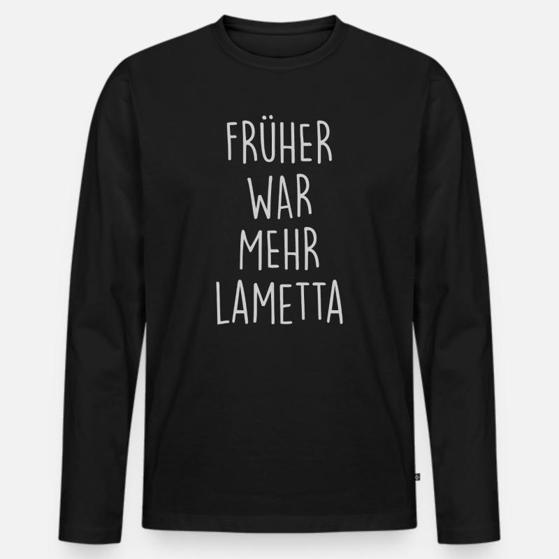 Lametta - Männer Premium Bio Langarmshirt - Schwarz