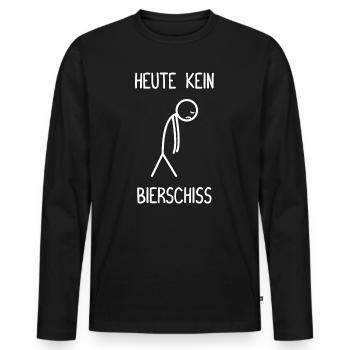 No beer today Beer drinkers Beer lovers - Men's Premium Organic Long Sleeve Shirt - black - Front - Nico (187cm)