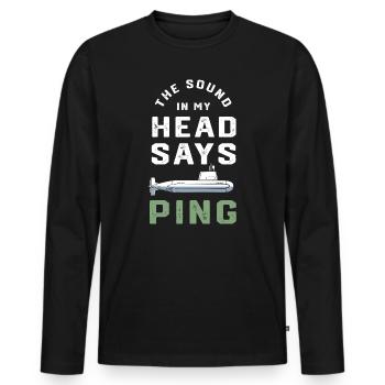 6. Juli Submarine Marine USA Uboot Veteran - Männer Premium Bio Langarmshirt - Schwarz - Vorne - Nico (187cm)