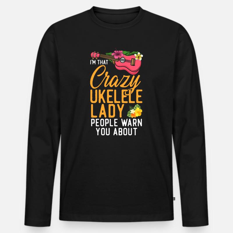 Hawaiian Ukulele Uke I'm That - Männer Premium Bio Langarmshirt - Schwarz
