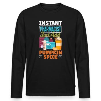 Apotheker Pharmazeutisch-technischer - Männer Premium Bio Langarmshirt - Schwarz - Vorne - Nico (187cm)