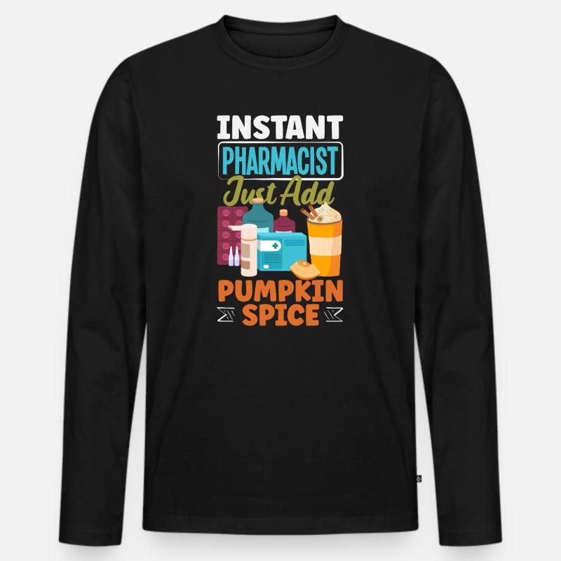 Apotheker Pharmazeutisch-technischer - Männer Premium Bio Langarmshirt - Schwarz