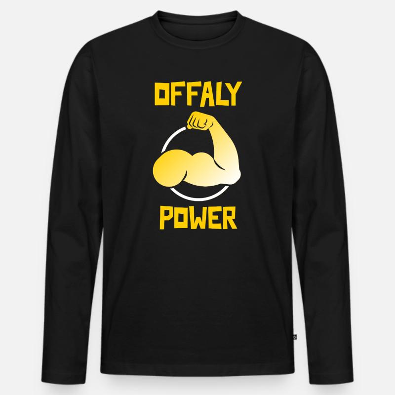 Offaly Power - Männer Premium Bio Langarmshirt - Schwarz