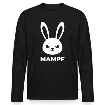 Delicate Bunny Bunny Print - Men's Premium Organic Long Sleeve Shirt - black - Front - Nico (187cm)