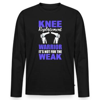 Knieersatz-Krieger Orthopädischer Chirurg - Männer Premium Bio Langarmshirt - Schwarz - Vorne - Nico (187cm)