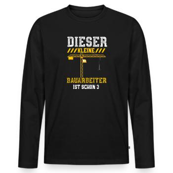Dieser Kleine Bauarbeiter Ist Sc... - Männer Premium Bio Langarmshirt - Schwarz - Vorne - Nico (187cm)