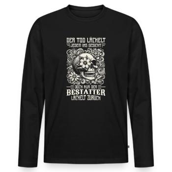 Bestatter Bestattungsfachkraft Geschenkidee Cool - Männer Premium Bio Langarmshirt - Schwarz - Vorne - Nico (187cm)