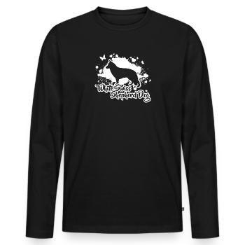 WHITE SWISS SHEPHERD DOG Hunde Hund Wilsigns - Männer Premium Bio Langarmshirt - Schwarz - Vorne - Nico (187cm)