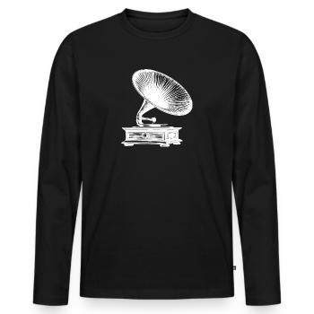 Gramophone Record SKizze - T-shirt manches longues Premium bio Homme - noir - Devant - Nico (187cm)