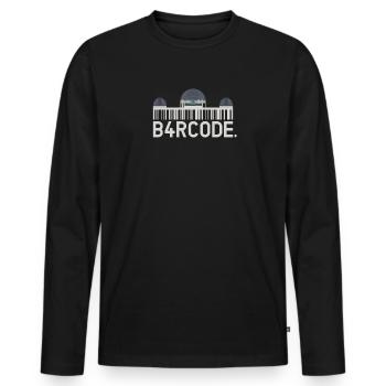 B4RCODE. Los Angeles - Men's Premium Organic Long Sleeve Shirt - black - Front - Nico (187cm)