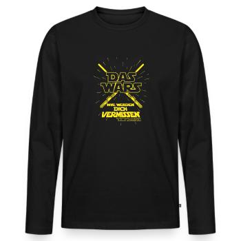 Das wars werden dich vermissen deine Kollegen Job - Männer Premium Bio Langarmshirt - Schwarz - Vorne - Nico (187cm)