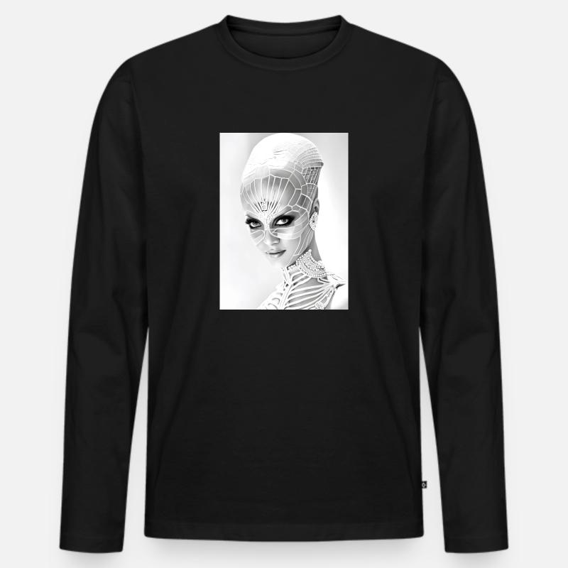 Mantidae - Männer Premium Bio Langarmshirt - Schwarz