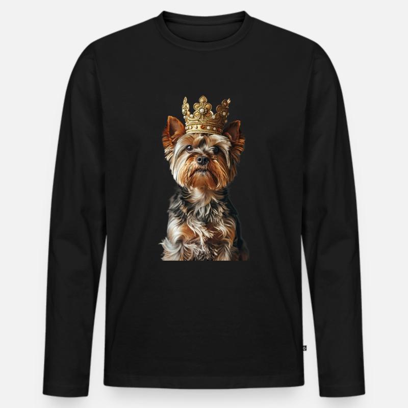 Yorkshire Terrier - Männer Premium Bio Langarmshirt - Schwarz