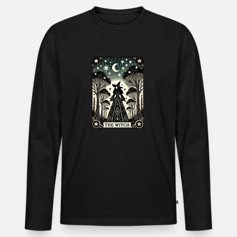Die Hexe - Männer Premium Bio Langarmshirt - Schwarz