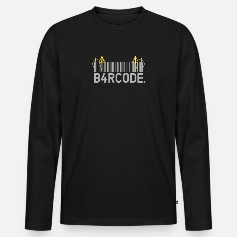 B4RCODE. Dortmund - Männer Premium Bio Langarmshirt - Schwarz