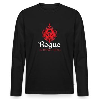 RPG-Spiele Rogue ist, wie ich rolle - Männer Premium Bio Langarmshirt - Schwarz - Vorne - Nico (187cm)