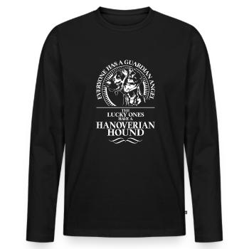 HANOVERIAN HOUND Guardian Angel Chien Disant Chiens - T-shirt manches longues Premium bio Homme - noir - Devant - Nico (187cm)