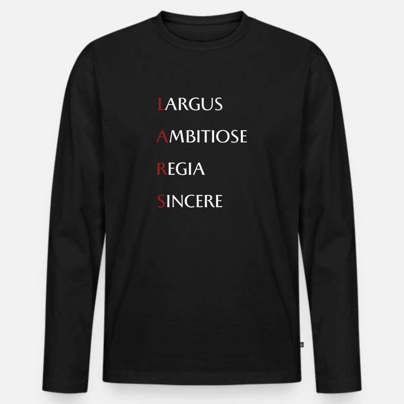 Lars - Männer Premium Bio Langarmshirt - Schwarz