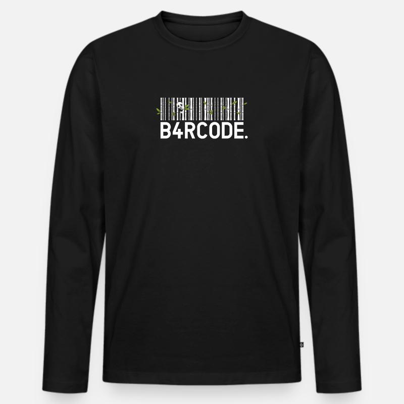 B4RCODE. Bamboo - Männer Premium Bio Langarmshirt - Schwarz