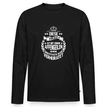 Verheiratetbbbb - Männer Premium Bio Langarmshirt - Schwarz - Vorne - Nico (187cm)