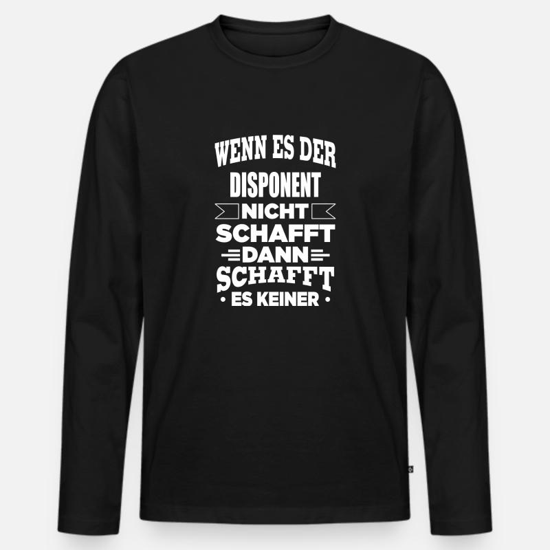 DISPONENT - Männer Premium Bio Langarmshirt - Schwarz
