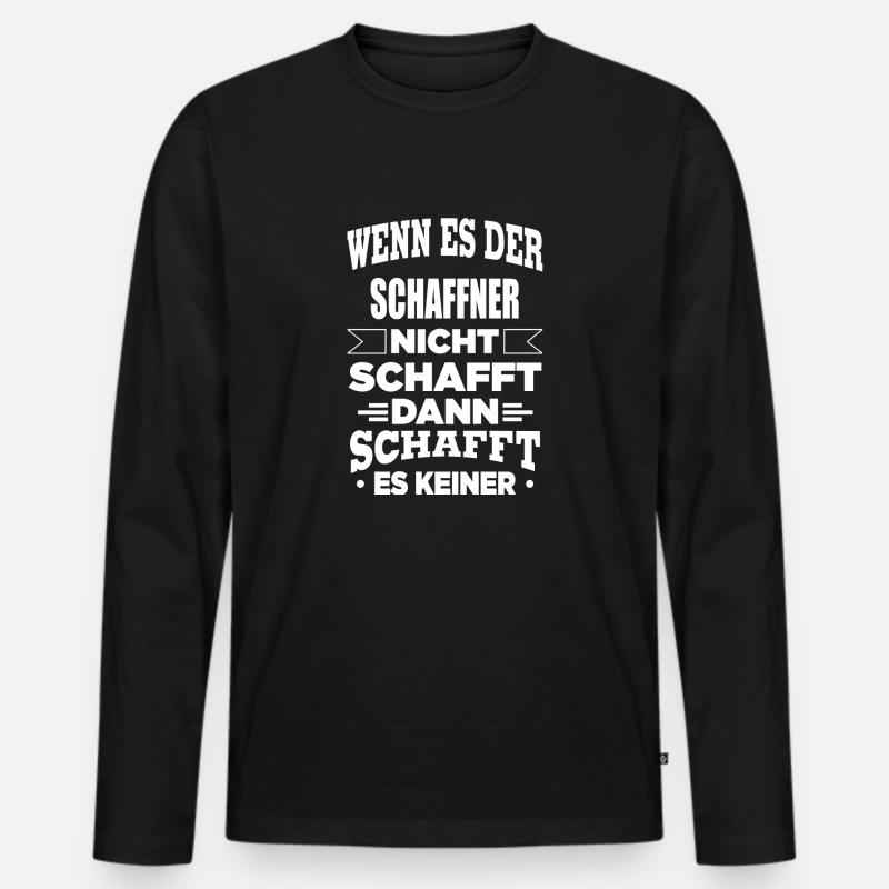 SCHAFFNER - Männer Premium Bio Langarmshirt - Schwarz