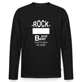 Bier Wein Whiskey Schnaps Alkohol - Männer Premium Bio Langarmshirt - Schwarz - Vorne - Nico (187cm)