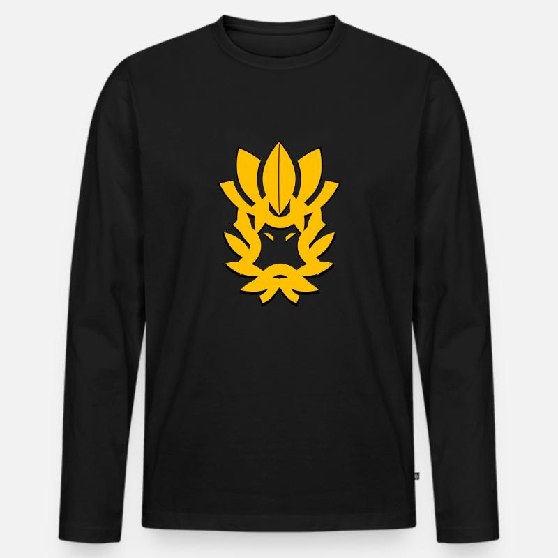 Samurai - Männer Premium Bio Langarmshirt - Schwarz