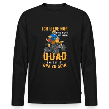 Quad Opa Großvater Opi Enkelkind Enkel Opa - Männer Premium Bio Langarmshirt - Schwarz - Vorne - Nico (187cm)