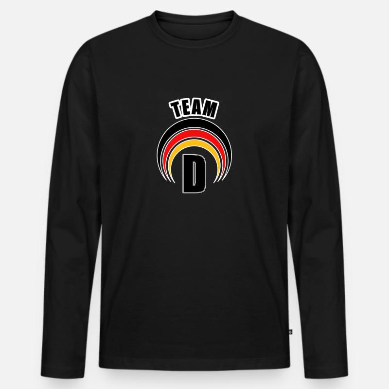 DL5 - Männer Premium Bio Langarmshirt - Schwarz