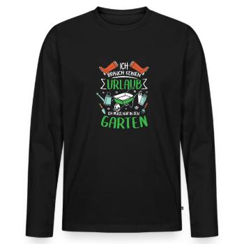 Garten Hobbygärtner Gärtner Gärtnerin Gartenarbeit - Männer Premium Bio Langarmshirt - Schwarz - Vorne - Nico (187cm)