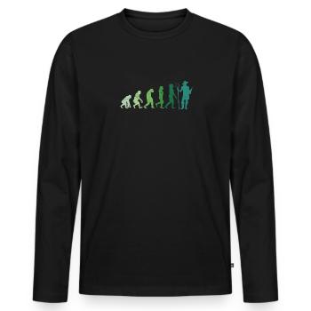 Jardinier Jardinier Jardinier Jardinier Jardinage - T-shirt manches longues Premium bio Homme - noir - Devant - Nico (187cm)