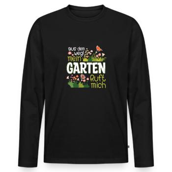 Retro Gärtner Garten Gärtner Hobbygärtner - Männer Premium Bio Langarmshirt - Schwarz - Vorne - Nico (187cm)