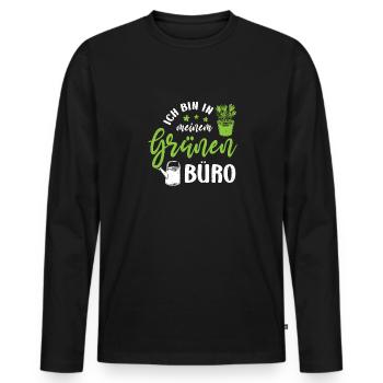 Retro Gärtner Garten Gärtner Hobbygärtner - Männer Premium Bio Langarmshirt - Schwarz - Vorne - Nico (187cm)